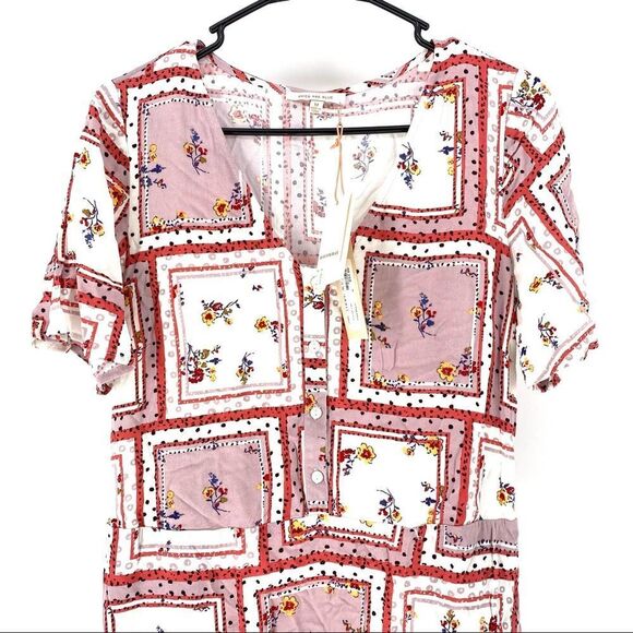 Skies Are Blue Women's Block Party Patchwork Pattern Midi Dress - Picture 3 of 7